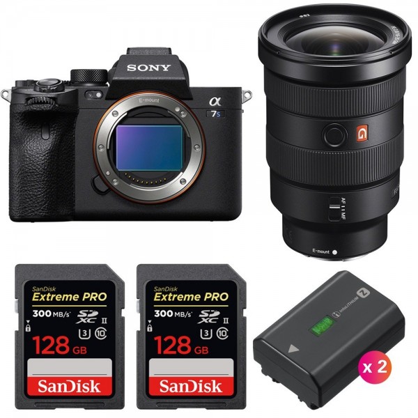 Sony A7S III + FE 16-35mm F2.8 GM + 2 SanDisk 128GB Extreme PRO UHS-II 300 MB/s + 2 Sony NP-FZ100 - Appareil Photo Professionnel