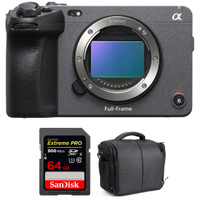 Sony FX3 Camera Cinéma + SanDisk 64GB Extreme PRO UHS-II SDXC 300 MB/s + Sac - Caméra compacte Plein Format-1