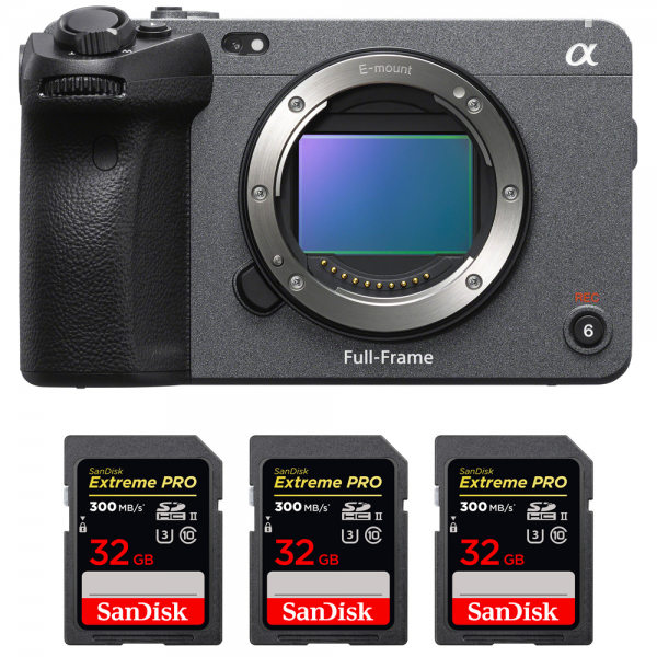 Sony FX3 Cinema camara + 3 SanDisk 32GB Extreme PRO UHS-II SDXC 300 MB/s - Cámara de cine-1