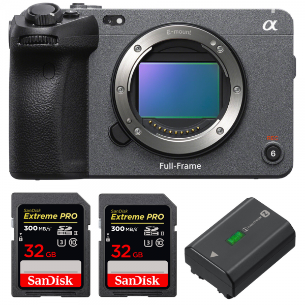 Sony FX3 Cinema camera + 2 SanDisk 32GB Extreme PRO UHS-II SDXC 300 MB/s + 1 Sony NP-FZ100|MCZ DIRECT