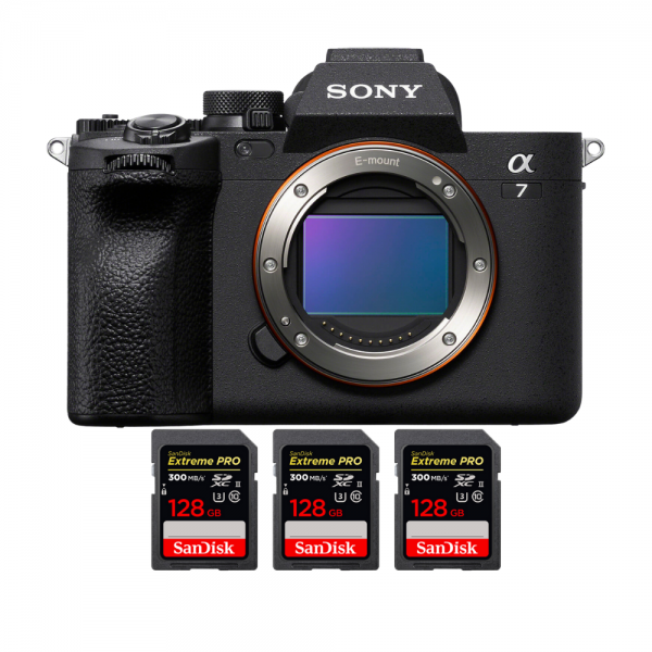 Sony A7 IV Nu + 3 SanDisk 128GB Extreme PRO UHS-II SDXC 300 MB/s - Appareil Photo Hybride|MCZ DIRECT