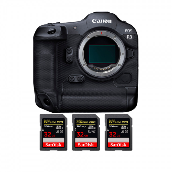 Canon EOS R3 + 3 SanDisk 32GB Extreme PRO UHS-II SDXC 300 MB/s - Appareil Photo Professionnel-1