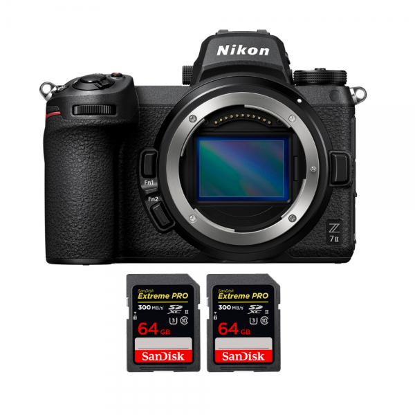 Nikon Z7 II Cuerpo + 2 SanDisk 64GB Extreme PRO UHS-II SDXC 300 MB/s - Cámara mirrorless-1