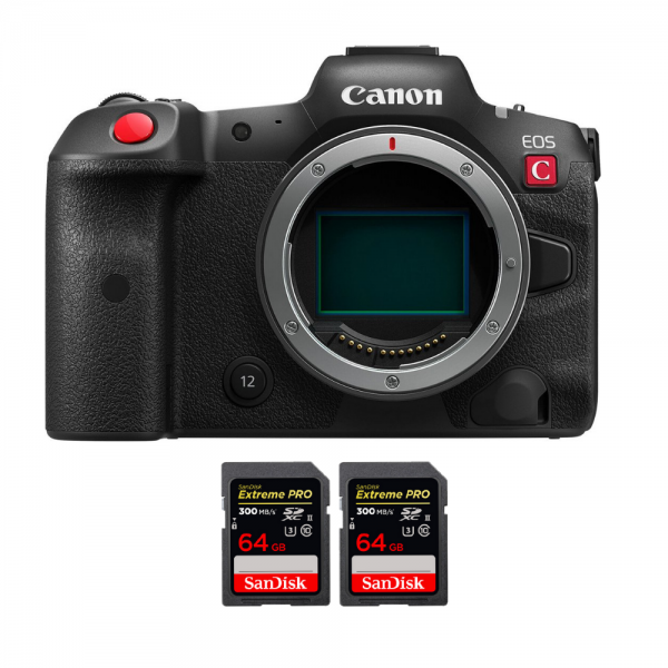 Canon EOS R5 C Cuerpo + 2 SanDisk 64 GB Extreme PRO UHS-II SDXC 300 MB/s-1