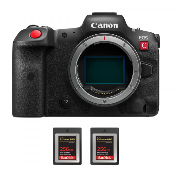 Canon EOS R5 C cuerpo + 2 SanDisk 256 GB Extreme PRO CFexpress Tipo B-1