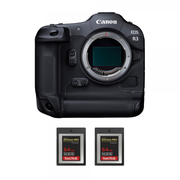 Canon EOS R3 Body + 2 SanDisk 64GB Extreme PRO CFexpress Type B-1