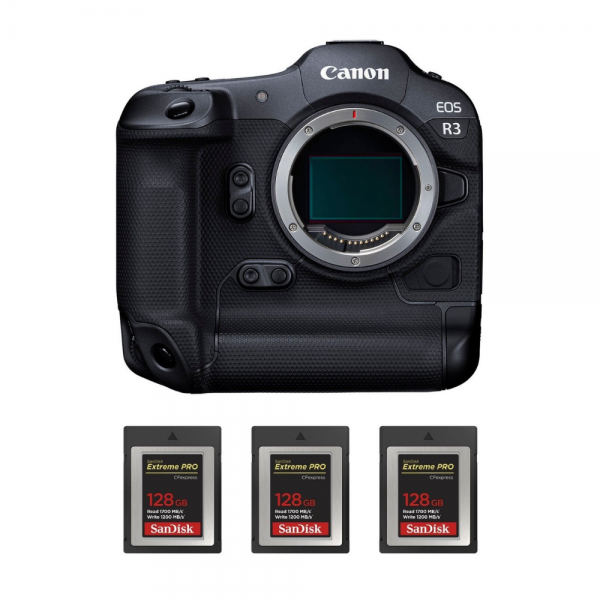 Canon EOS R3 Cuerpo + 3 SanDisk 128GB Extreme PRO CFexpress Type B-2