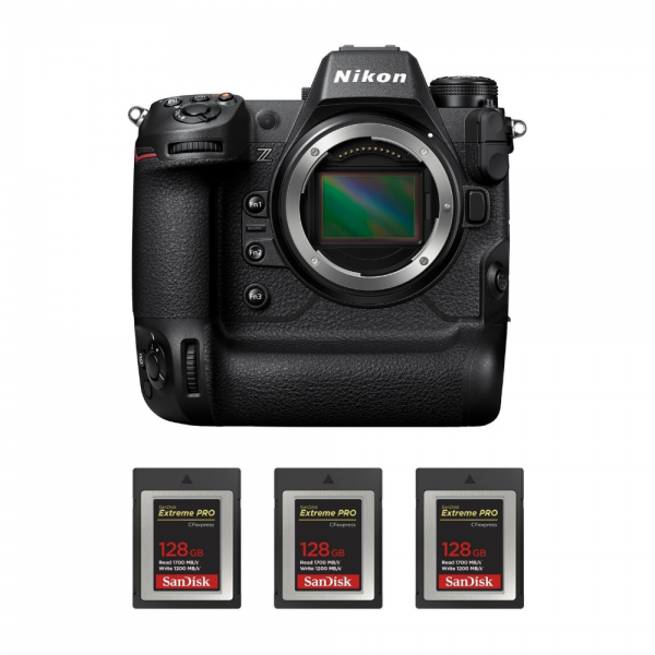 Nikon Z9 Body + 3 SanDisk 128GB Extreme PRO CFexpress Type B|MCZ DIRECT