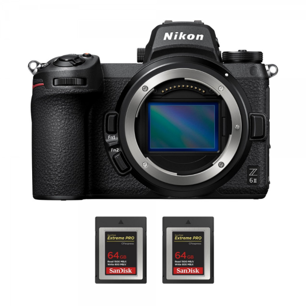 Nikon Z6 II Body + 2 SanDisk 64GB Extreme PRO CFexpress Type B|MCZ DIRECT