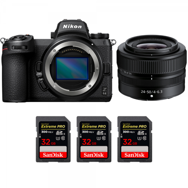 Nikon Z6 II + Z 24-50mm f/4-6.3 + 3 SanDisk 32GB Extreme PRO UHS-II SDXC 300 MB/s - Appareil Photo Hybride-1