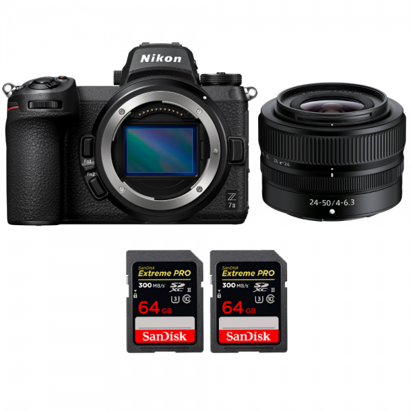 Nikon Z7 II + Z 24-50mm f/4-6.3 + 2 SanDisk 64GB Extreme PRO UHS-II SDXC 300 MB/s - Appareil Photo Hybride-1