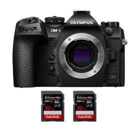 OM SYSTEM OM-1 + 2 SanDisk 32GB Extreme PRO UHS-II SDXC 300 MB/s - Appareil Photo Hybride-1