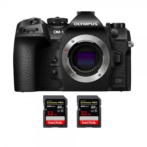 OM SYSTEM OM-1 + 2 SanDisk 32GB Extreme PRO UHS-II SDXC 300 MB/s - Cámara mirrorless|MCZ DIRECT