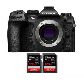 OM SYSTEM OM-1 + 2 SanDisk 128GB Extreme PRO UHS-II SDXC 300 MB/s - Appareil Photo Hybride-1