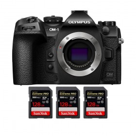 OM SYSTEM OM-1 + 3 SanDisk 128GB Extreme PRO UHS-II SDXC 300 MB/s - Appareil Photo Hybride-1