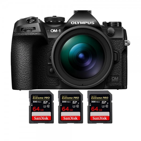 OM SYSTEM OM-1 + ED 12-40mm f/2.8 PRO II + 3 SanDisk 64GB Extreme PRO UHS-II SDXC 300 MB/s - Appareil Photo Hybride-1