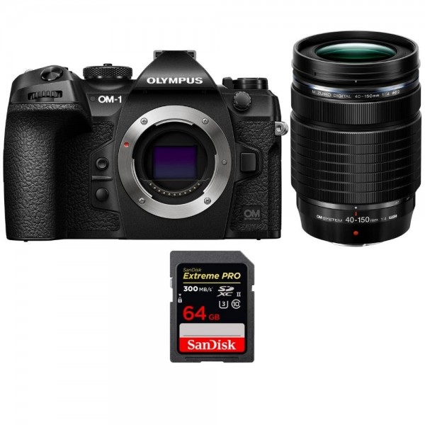 OM SYSTEM OM-1 + ED 40-150 mm f/4 PRO + 1 SanDisk Extreme PRO UHS-II SDXC de 64 GB y 300 MB/s - Cámara mirrorless|MCZ DIRECT