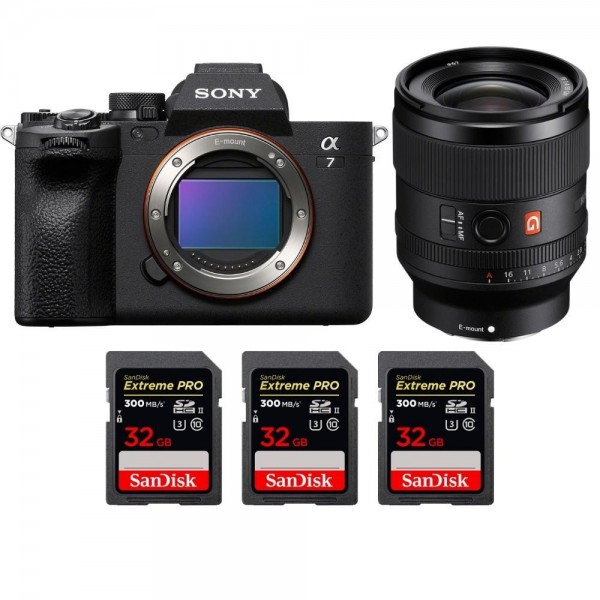 Sony A7 IV + FE 35mm f/1.4 GM + 3 SanDisk 32GB Extreme PRO UHS-II SDXC 300 MB/s - Cámara mirrorless|MCZ DIRECT