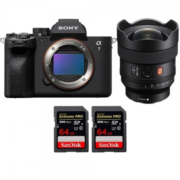 Sony A7 IV + FE 14mm f/1.8 GM + 2 SanDisk 64GB Extreme PRO UHS-II SDXC 300 MB/s - Appareil Photo Hybride|MCZ DIRECT