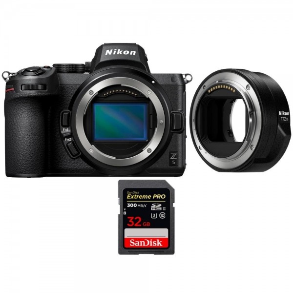 Nikon Z5 Cuerpo + FTZ II + 1 SanDisk 32GB Extreme PRO UHS-II SDXC 300 MB/s|MCZ DIRECT