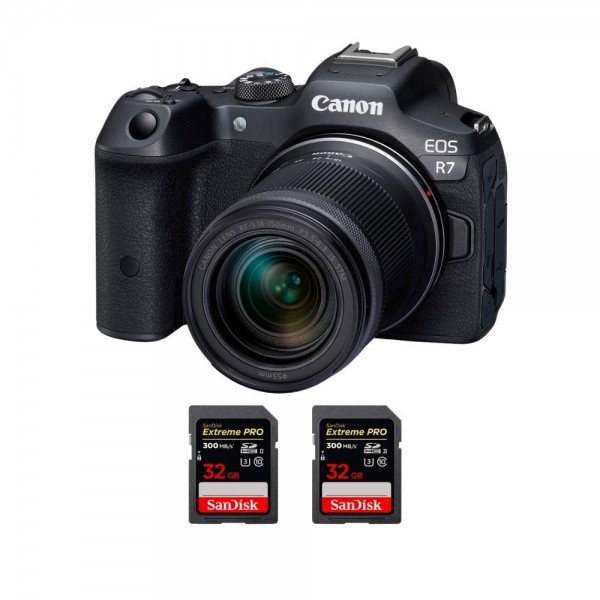 Canon EOS R7 + RF-S 18-150mm STM + 2 SanDisk 32GB Extreme PRO UHS-II SDXC 300 MB/s - Appareil Photo Hybride|MCZ DIRECT