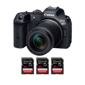 Canon EOS R7 + RF-S 18-150mm STM + 3 SanDisk 32GB Extreme PRO UHS-II SDXC 300 MB/s - Appareil Photo Hybride-1