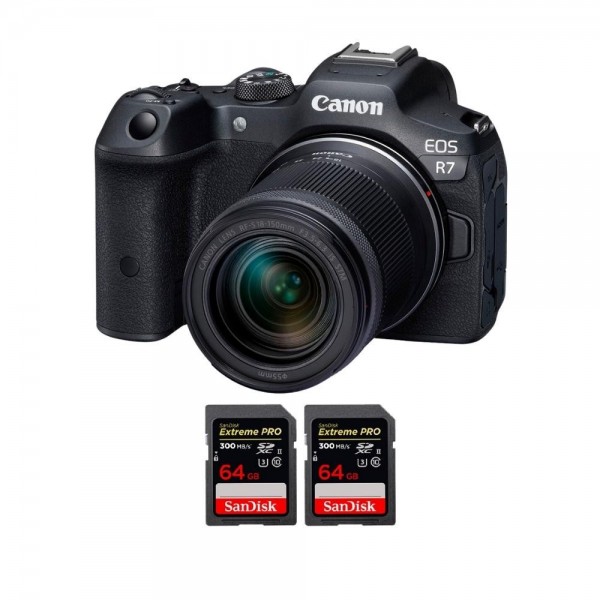 Canon EOS R7 + RF-S 18-150mm STM + 2 SanDisk 64GB Extreme PRO UHS-II SDXC 300 MB/s - Appareil Photo Hybride|MCZ DIRECT