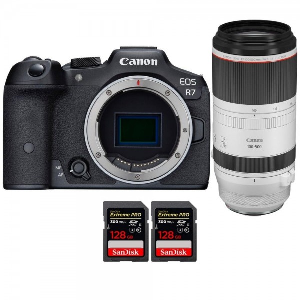 Canon EOS R7 + RF 100-500mm F4.5-7.1 L IS USM + 2 SanDisk 128GB Extreme PRO UHS-II SDXC 300 MB/s - Appareil Photo Hybride-1