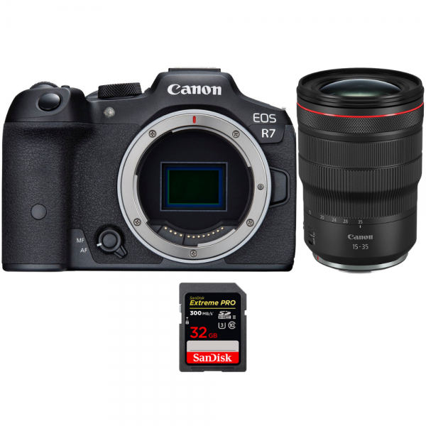 Canon EOS R7 + RF 15-35mm F2.8 L IS USM + 1 SanDisk 32GB Extreme PRO UHS-II SDXC 300 MB/s - Appareil Photo Hybride-1