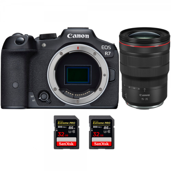 Canon EOS R7 + RF 15-35 mm F2.8 L IS USM + 2 SanDisk 32 GB Extreme PRO UHS-II SDXC 300 MB/s - Dispositivo fotográfico híbrido-1