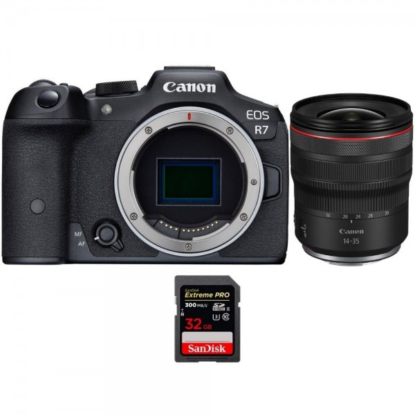 Canon EOS R7 + RF 14-35mm F4 L IS USM + 1 SanDisk 32GB Extreme PRO UHS-II SDXC 300 MB/s - Dispositivo fotográfico híbrido-1