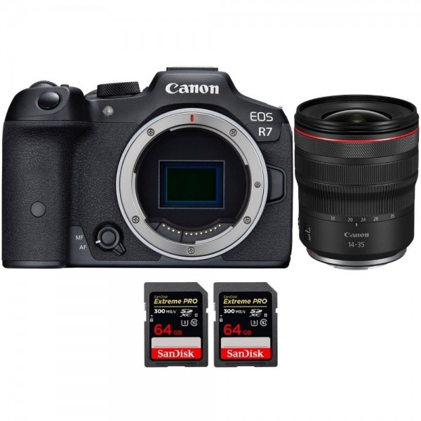 Canon EOS R7 + RF 14-35mm F4 L IS USM + 2 SanDisk 64GB Extreme PRO UHS-II SDXC 300 MB/s - Appareil Photo Hybride-1