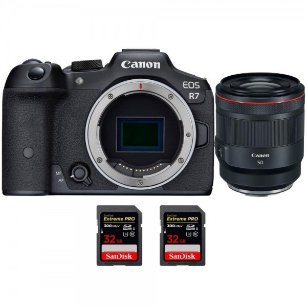 Canon EOS R7 + RF 50mm F1.2 L USM + 2 SanDisk 32GB Extreme PRO UHS-II SDXC 300 MB/s - Appareil Photo Hybride-1
