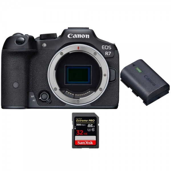 Canon EOS R7 + Canon LP-E6NH + 1 SanDisk 32GB Extreme PRO UHS-II SDXC 300 MB/s - Appareil Photo Hybride-1