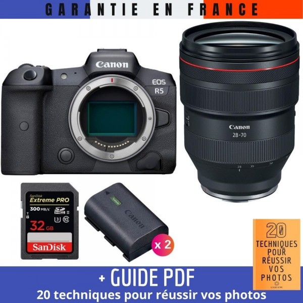 Canon EOS R5 + RF 28-70mm f/2L USM + SanDisk 32GB Extreme PRO UHS-II SDXC 300 MB/s + 2 Canon LP-E6NH-2