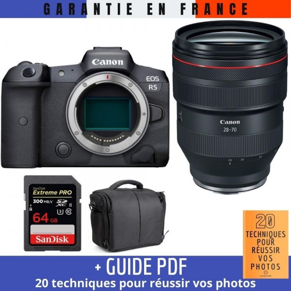 Canon EOS R5 + RF 28-70mm f/2L USM + SanDisk 64GB Extreme PRO UHS-II SDXC 300 MB/s + Bag|MCZ DIRECT