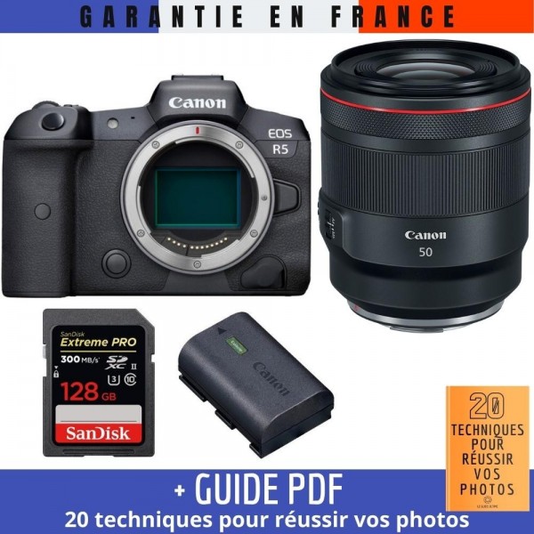 Canon R5 + RF 50mm F1.2L USM + SanDisk 128GB Extreme PRO UHS-II SDXC 300 MB/s + Canon LP-E6NH - Appareil Photo Professionnel-2