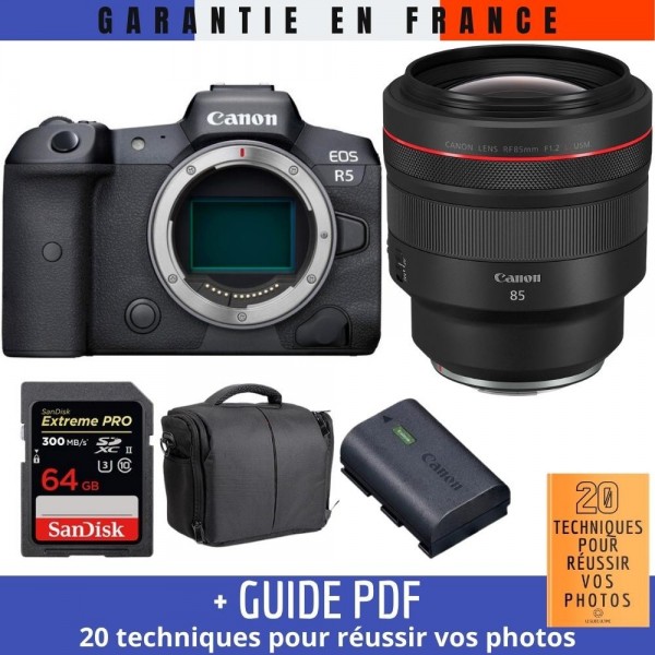 Canon EOS R5 + RF 85mm f/1.2L USM + SanDisk 64GB UHS-II SDXC 300 MB/s + Canon LP-E6NH + Bag|MCZ DIRECT