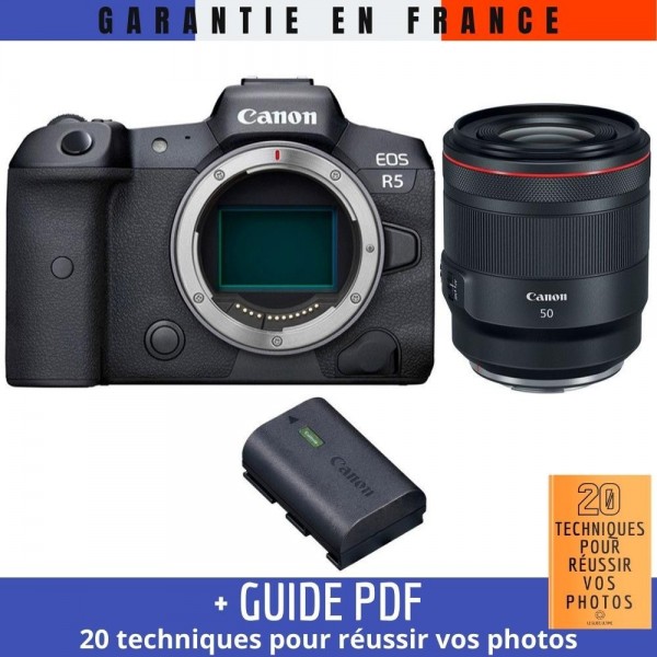 Canon R5 + RF 50mm F1.2L USM + 1 Canon LP-E6NH - Appareil Photo Professionnel-2