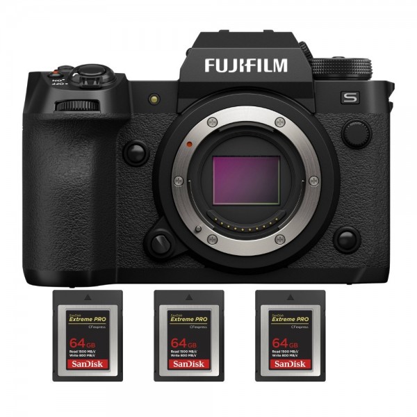 Fujifilm X-H2S + 3 SanDisk 64 GB Extreme PRO CFexpress Tipo B - Dispositivo fotográfico APS-C-1