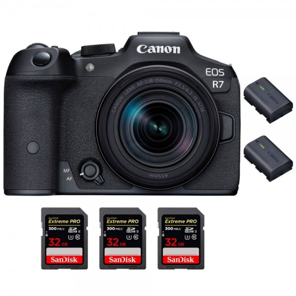 Canon EOS R7 + RF-S 18-150mm STM + 3 SanDisk 32GB Extreme PRO UHS-II SDXC 300 MB/s + 2 Canon LP-E6NH - Cámara mirrorless-1