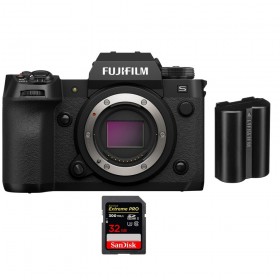 Fujifilm X-H2S + 1 SanDisk 32GB Extreme PRO UHS-II SDXC 300 MB/s + 1 Fujifilm NP-W235 - Appareil Photo APS-C-1