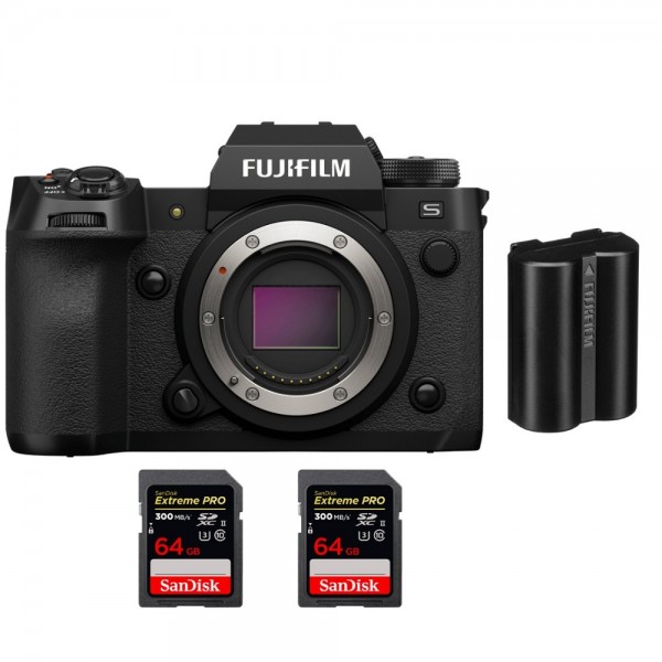 Fujifilm X-H2S + 2 SanDisk 64 GB Extreme PRO UHS-II SDXC 300 MB/s + 1 Fujifilm NP-W235 - Dispositivo fotográfico APS-C-1