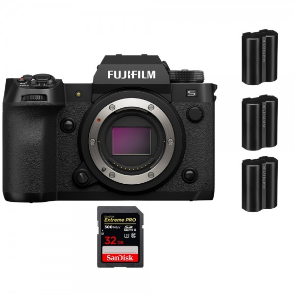 Fujifilm X-H2S + 1 SanDisk 32 GB Extreme PRO UHS-II SDXC 300 MB/s + 3 Fujifilm NP-W235 - Dispositivo fotográfico APS-C-1