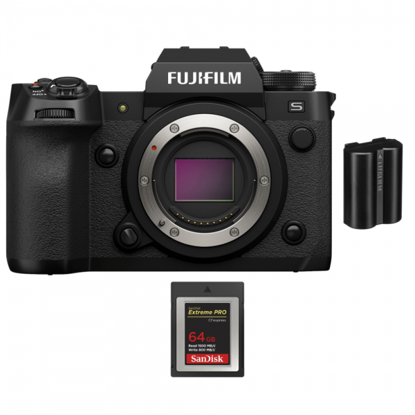 Fujifilm X-H2S + 1 SanDisk 64GB Extreme PRO CFexpress Tipo B + 1 Fujifilm NP-W235 - Dispositivo fotográfico APS-C-1