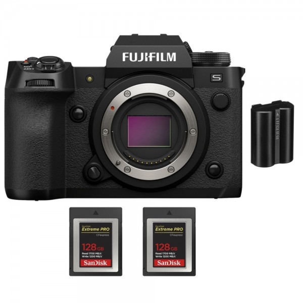 Fujifilm X-H2S + 2 SanDisk 128GB Extreme PRO CFexpress Tipo B + 1 Fujifilm NP-W235 - Dispositivo fotográfico APS-C-1