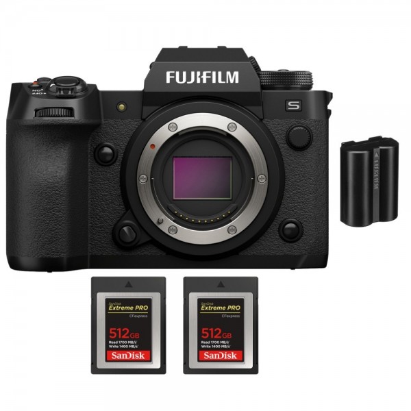 Fujifilm X-H2S + 2 SanDisk 512 GB Extreme PRO CFexpress Tipo B + 1 Fujifilm NP-W235 - Dispositivo fotográfico APS-C-1