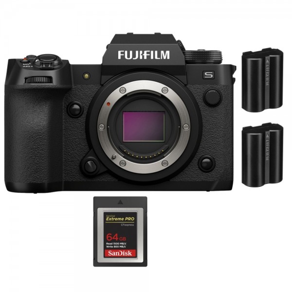 Fujifilm X-H2S + 1 SanDisk 64GB Extreme PRO CFexpress Tipo B + 2 Fujifilm NP-W235 - Dispositivo fotográfico APS-C-1