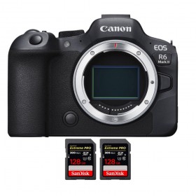Canon EOS R6 Mark II + 2 SanDisk 128GB Extreme PRO UHS-II SDXC 300 MB/s - Full Frame Mirrorless Camera-1