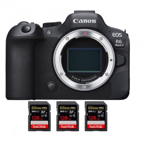 Canon EOS R6 Mark II + 3 SanDisk 128GB Extreme PRO UHS-II SDXC 300 MB/s - Full Frame Mirrorless Camera-1